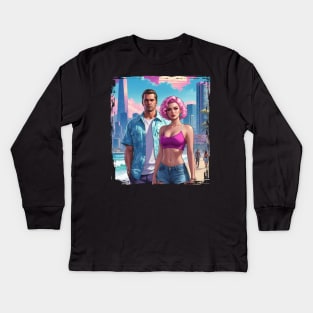 GTA VI Kids Long Sleeve T-Shirt